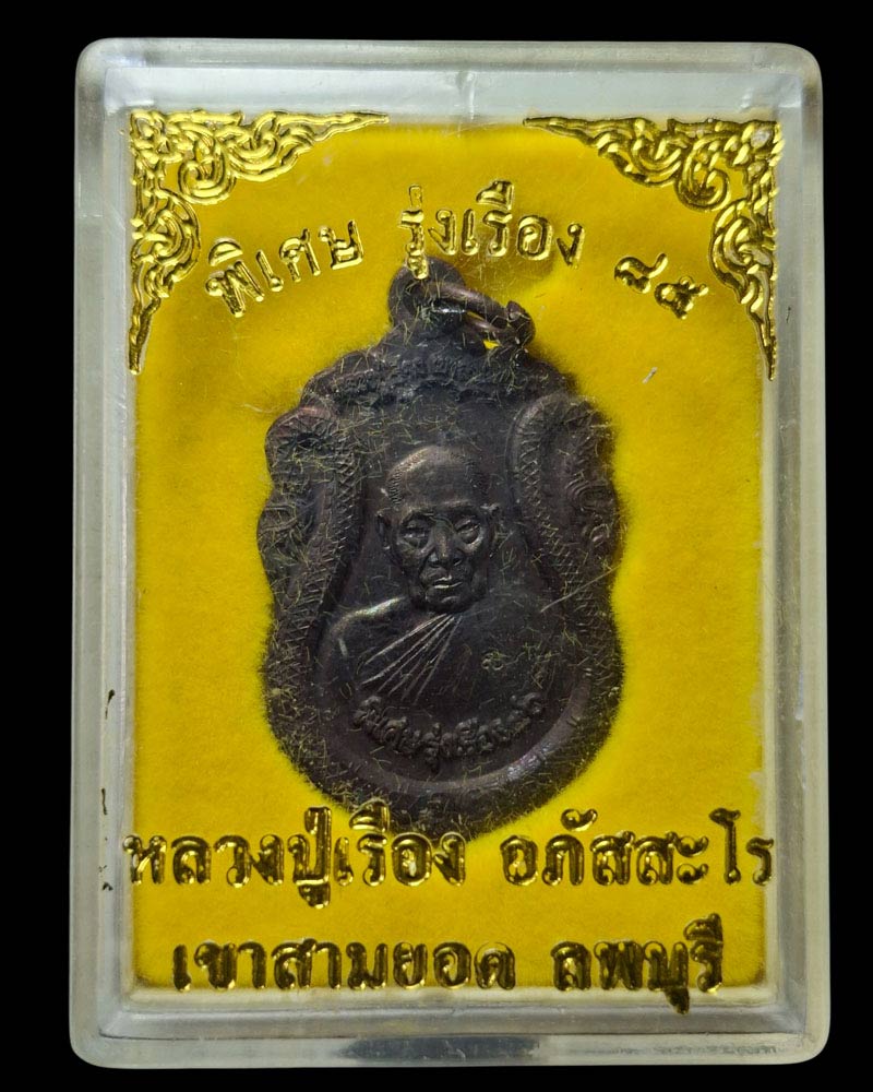 เหรียญรุ่น 5 หลวงปู่เรือง เขาสามยอด จ.ลพบุรี มีจาร - 5
