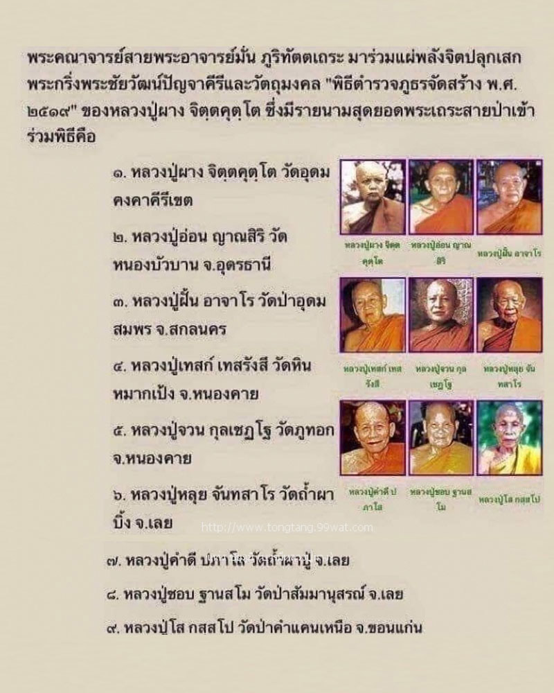 พระปรกใบมะขาม หลวงพ่อผาง จิตฺตคุตฺโต ปี ๒๕๑๙ - 2
