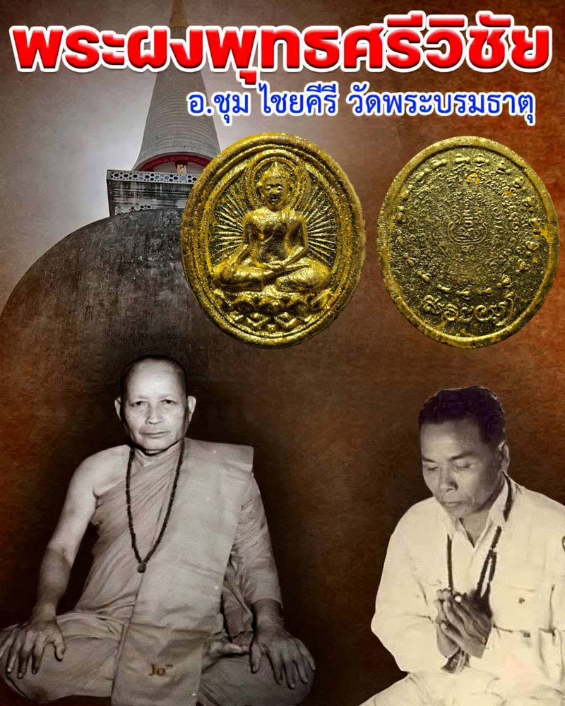 พระผงพุทธศรีวิชัย อ.ชุม ไชยคีรี วัดพระบรมธาตุ - 1