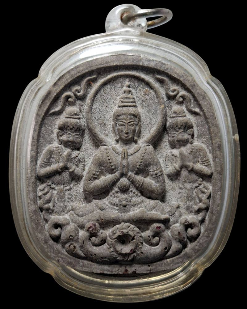 พระผงอาถรรพ์ธม เนื้อมวลสารล้วน หลวงปู่ชื่น วัดตาอี - 4