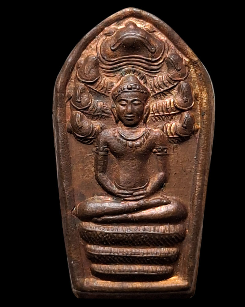 พระนาคปรกใบมะขามรุ่นแรก หลวงปู่นนท์ วัดเหนือวน  ปี 2540 - 3