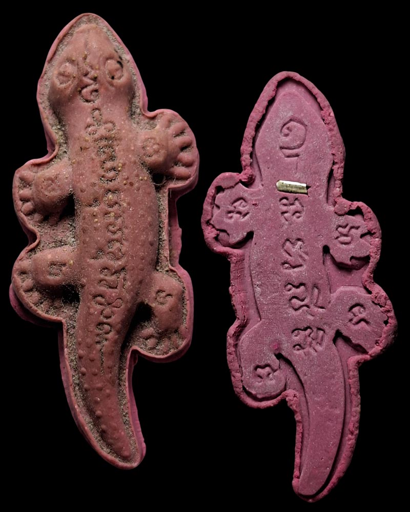 ตุ๊กแกมหาลาภ เนื้อผง รุ่นแรก หลวงพ่อหล่ำ วัดสามัคคีธรรม - 2