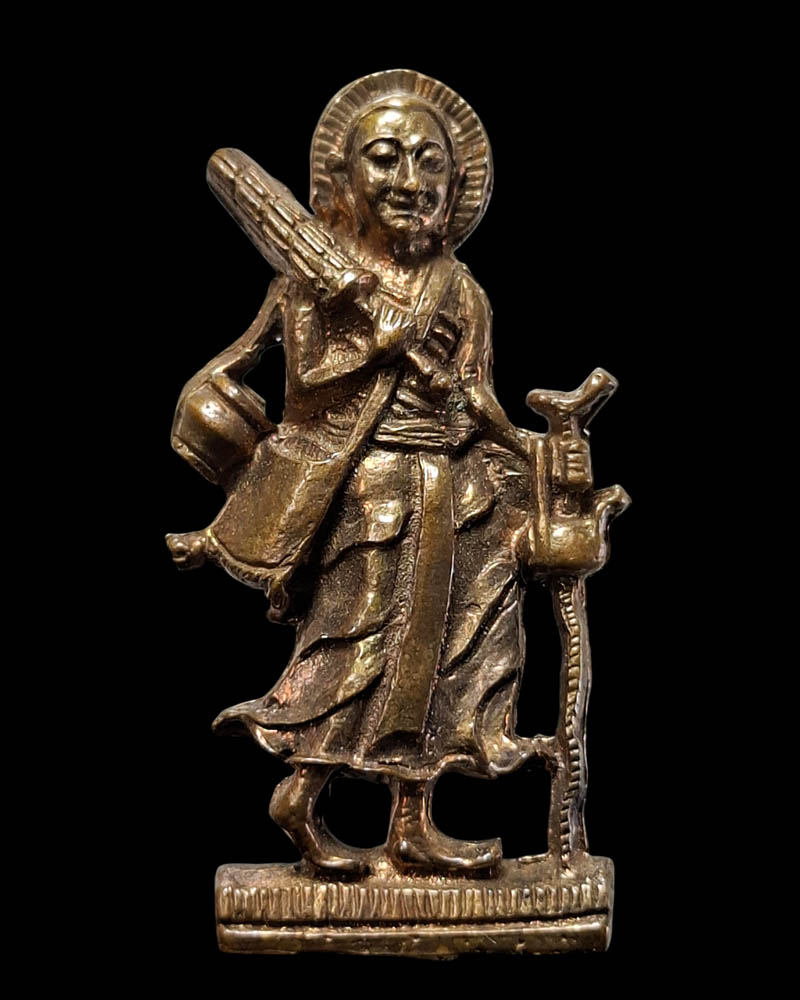 พระสิวลี หลังติดข้าวสารเสก หลวงพ่ออาคม วัดยายร่ม - 2