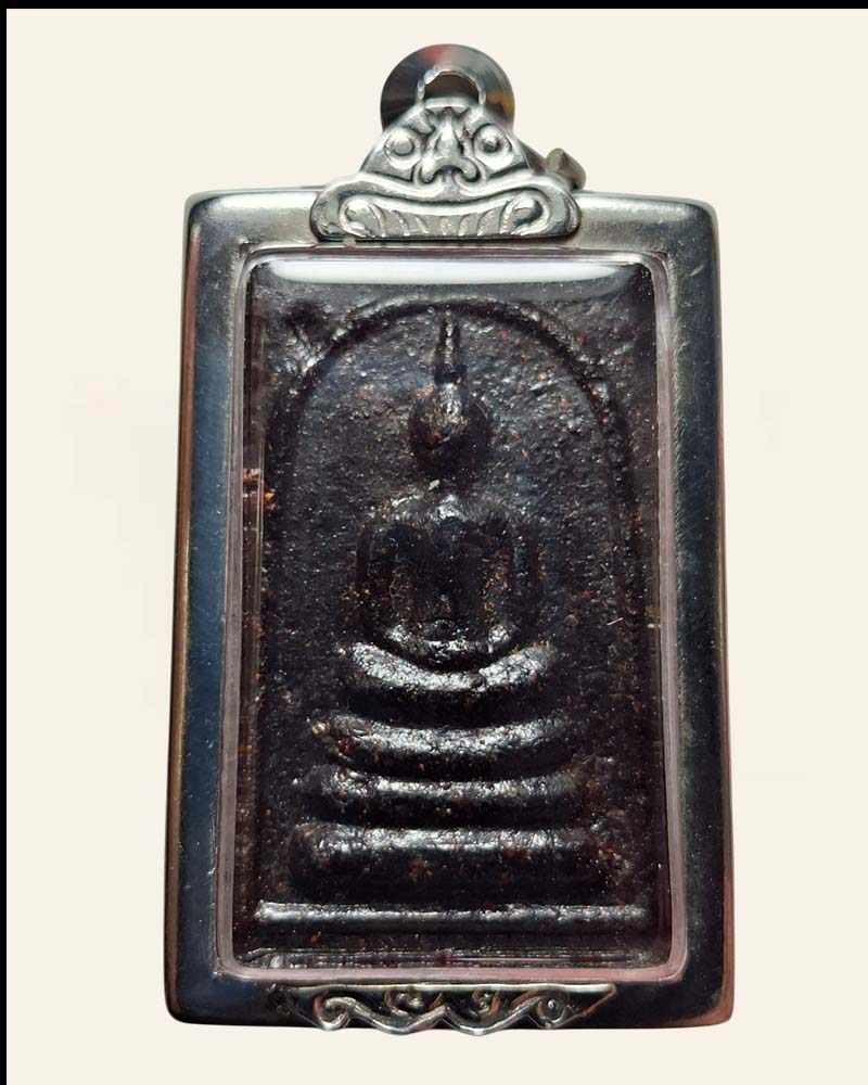 พระสมเด็จเนื้อครั่ง 3 ฤดู หลังรูปเหมือน หลวงพ่อยิด วัดหนองจอก - 4