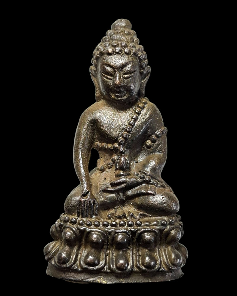 พระกริ่ง หลวงปู่ชอบ ฐานสโม รุ่นสมปรารถนาเฮง เนื้อนวโลหะ ปี 2535 - 2