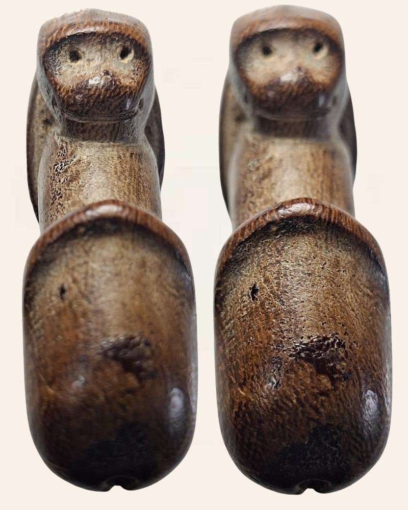 ลิงขี่ปลัดขิก  เนื้อไม้เก่า - 5