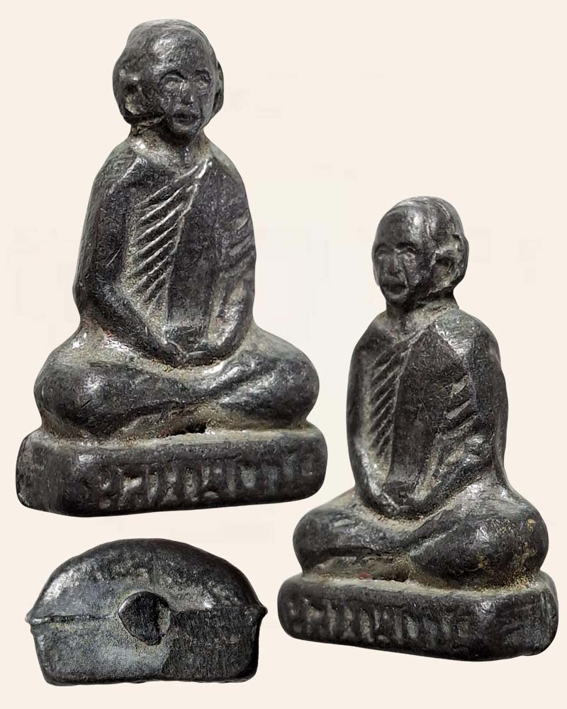 รูปหล่อ เนื้อตะกั่ว หลวงพ่อ วุ่น วัดบางซอ สุพรรณบุรี - 3