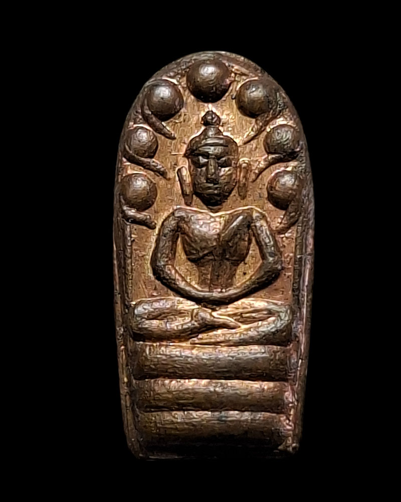 พระปรกใบมะขามรุ่นแรก สมเด็จพระมหาธีราจารย์ (พระมหานิยม ฐานิสฺสโร) วัดชนะสงคราม - 3