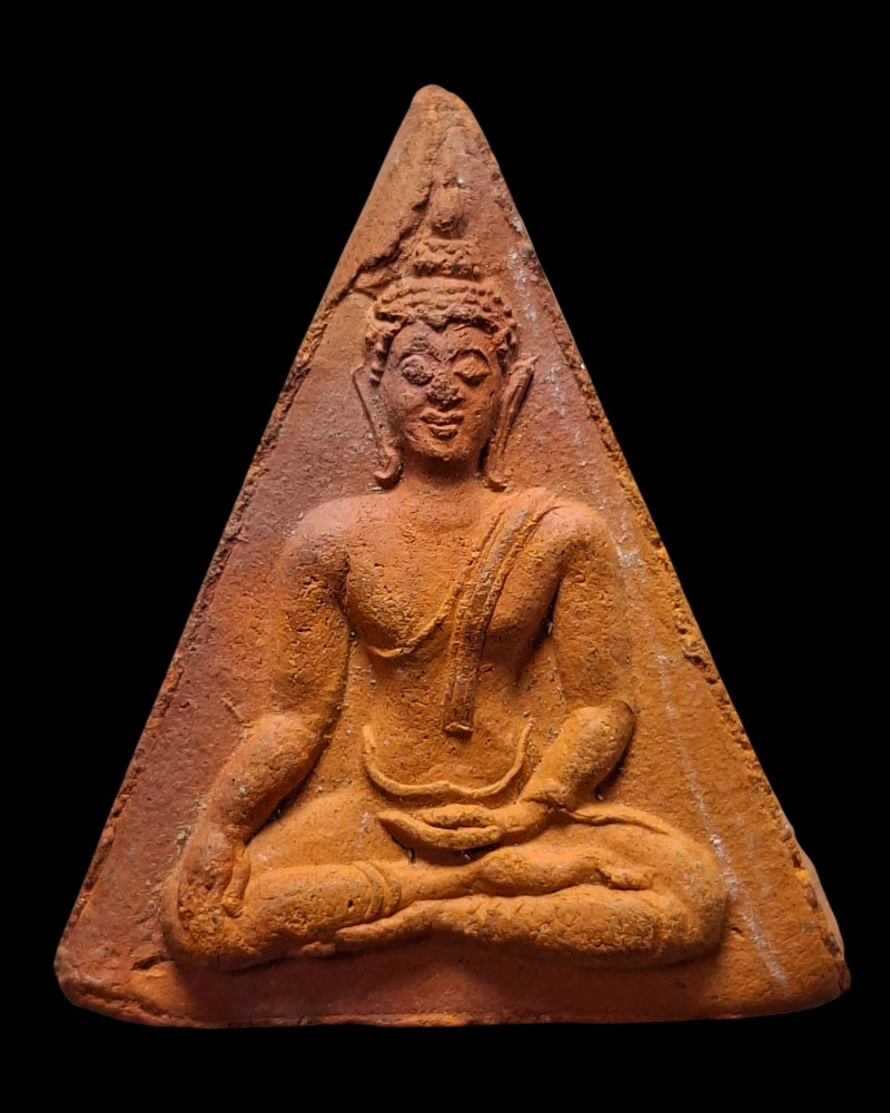 พระนางพญา เนื้อดิน หลวงพ่อย้อย วัดอัมพวัน สระบุรี · - 3