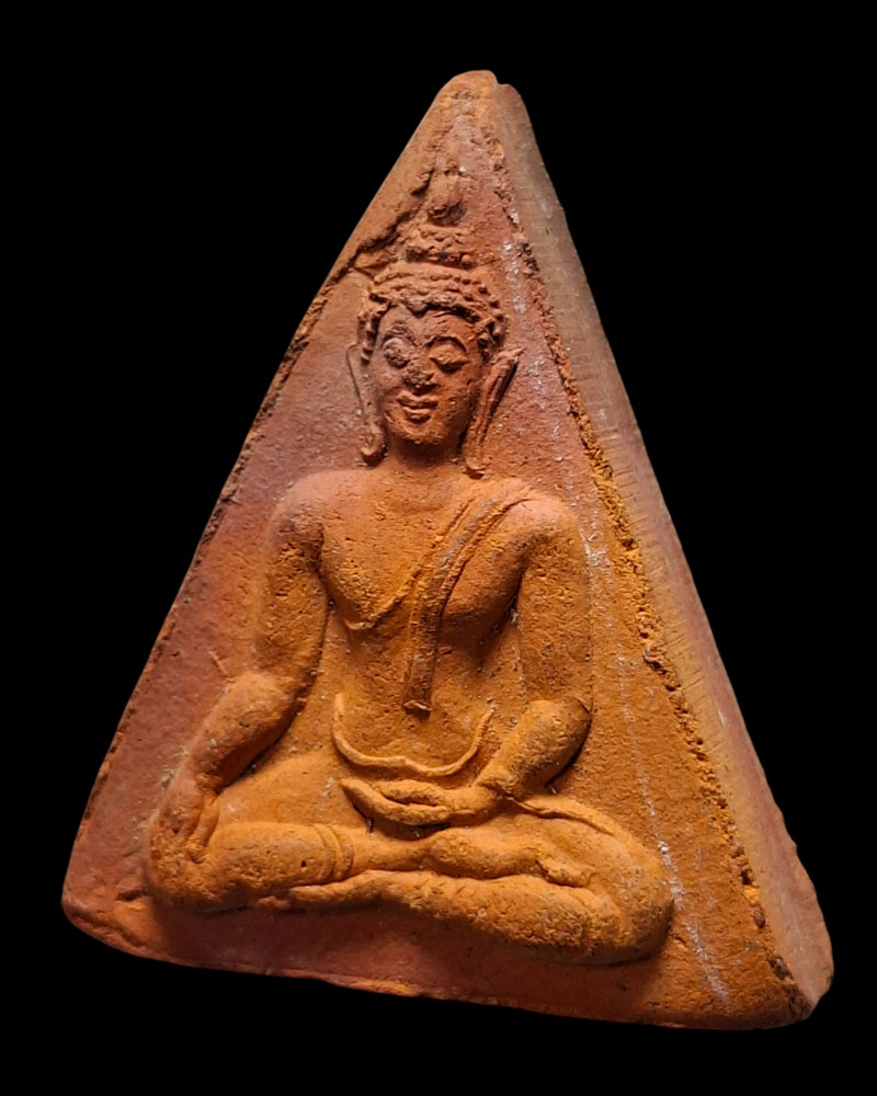 พระนางพญา เนื้อดิน หลวงพ่อย้อย วัดอัมพวัน สระบุรี · - 4