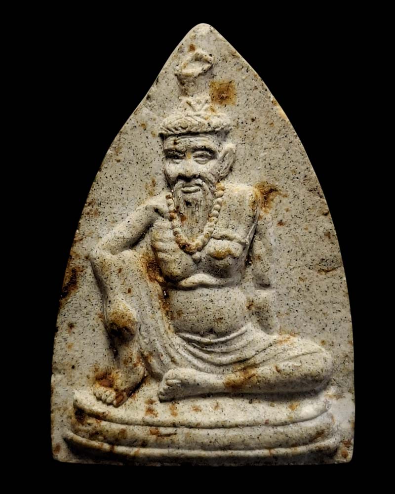 พระฤาษีจินดามณี เนื้อผงผสมผงจินดามณี หลวงปู่เจือ วัดกลางบางแก้ว - 2