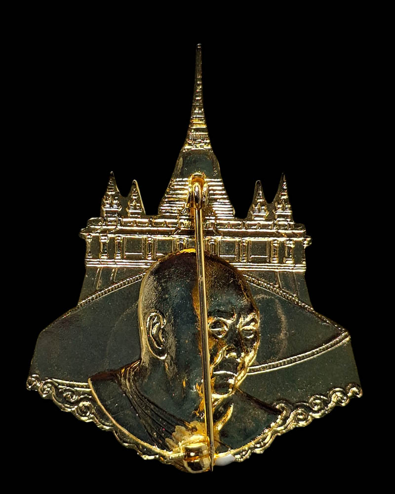 เข็มกลัดกะไหล่ทองลงยา สมเด็จเกี่ยว วัดสระเกศ - 3