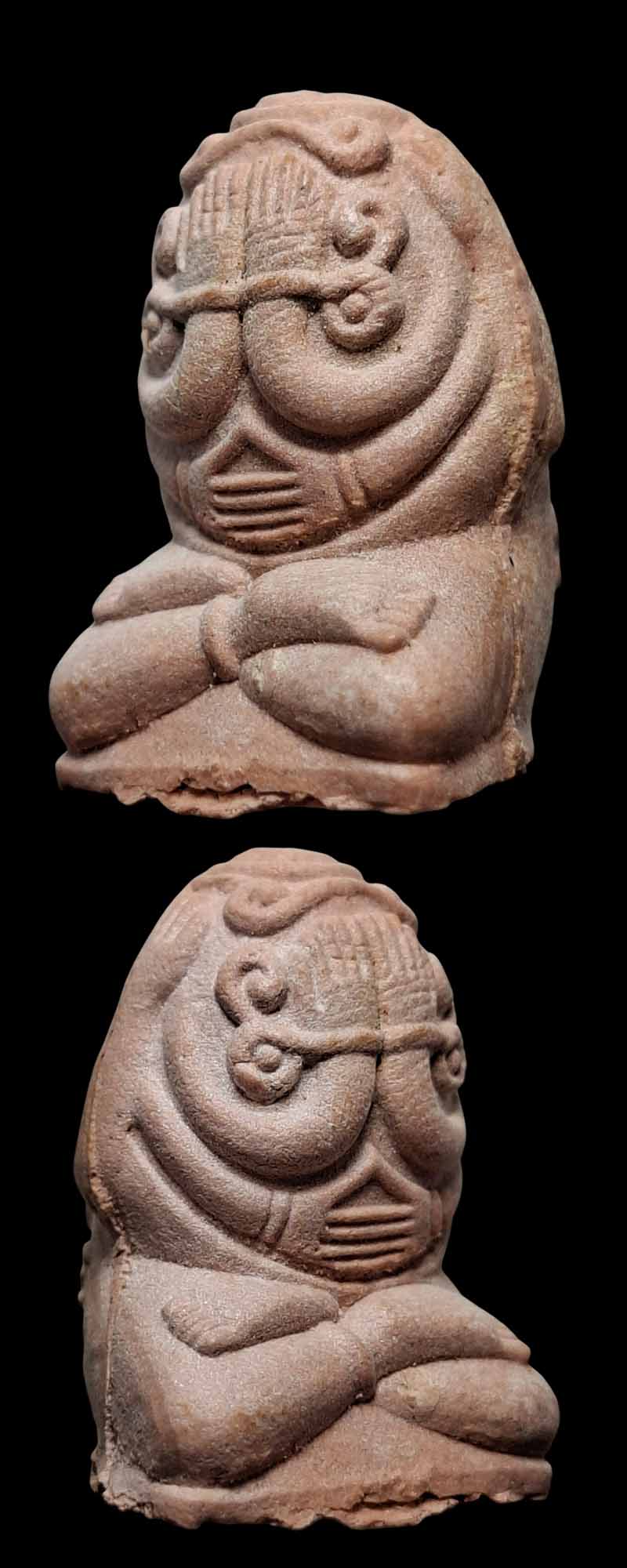 พระผงปิดตาราชาอุตตโม หลวงปู่หลอด ปโมทิโต วัดใหม่เสนานิคม - 3