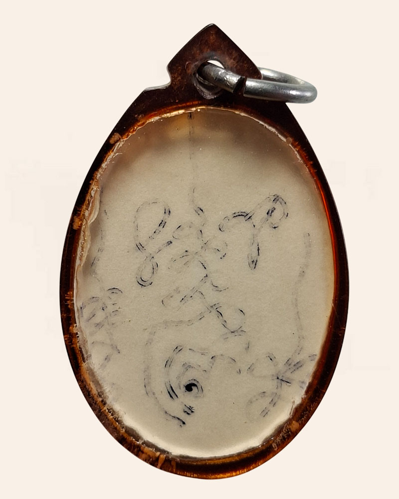 รูปถ่าย ท่านท้าวมหาพรหม ชินนะปัญจะระ เลี่ยมวินเทจ หลังจาร  - 3