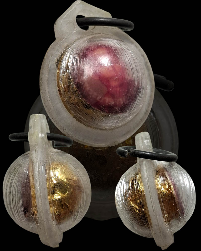 ลูกอม ปิดทอง ยุคต้น  หลวงพ่อทองกลึง วัดเจดีย์หอย ปทุมมธานี - 3