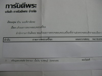 พระแท้ๆๆๆแต่ผลตรวจสอบพระไม่แท้ ( กล้าเช็คว่าไม่แท้ก็ขอท้าไปเช็คกันให้ถึงวัดเลยล่ะกันนะครับ )