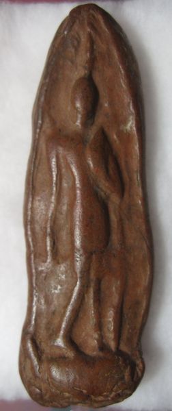 พระลีลา เนื้อดิน หลังจาร