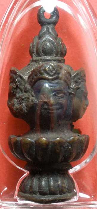 เศียรพรหมสี่หน้า เนื้อทองแดง อุดกริ่ง