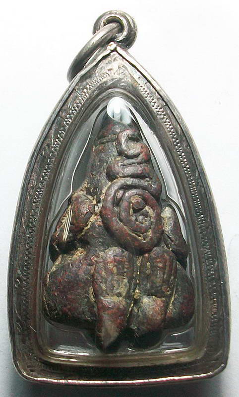 ปิดตาเกลอเดี่ยว หลวงพ่อทา วัดพะเนียงแตก เนื้อตะกั่ว ( สนิมแดง )