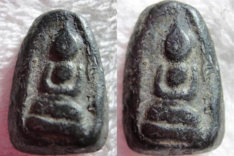 พระเนื้อตะกั่วดำ พิมพ์สองหน้า เป็นพระอะไรครับ แท้มั้ยครับ