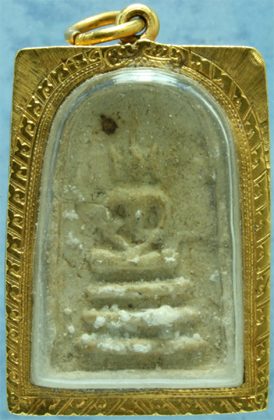 พระสมเด็จ ไม่ทราบที่ เลี่ยมทอง ขนาดกรอบ 2.5 x 3.5 ซ.ม.