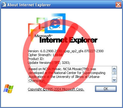 แจ้งสำหรับ สมาชิกที่ใช้บราวเซอร์ IE เวอร์ชั่น 6