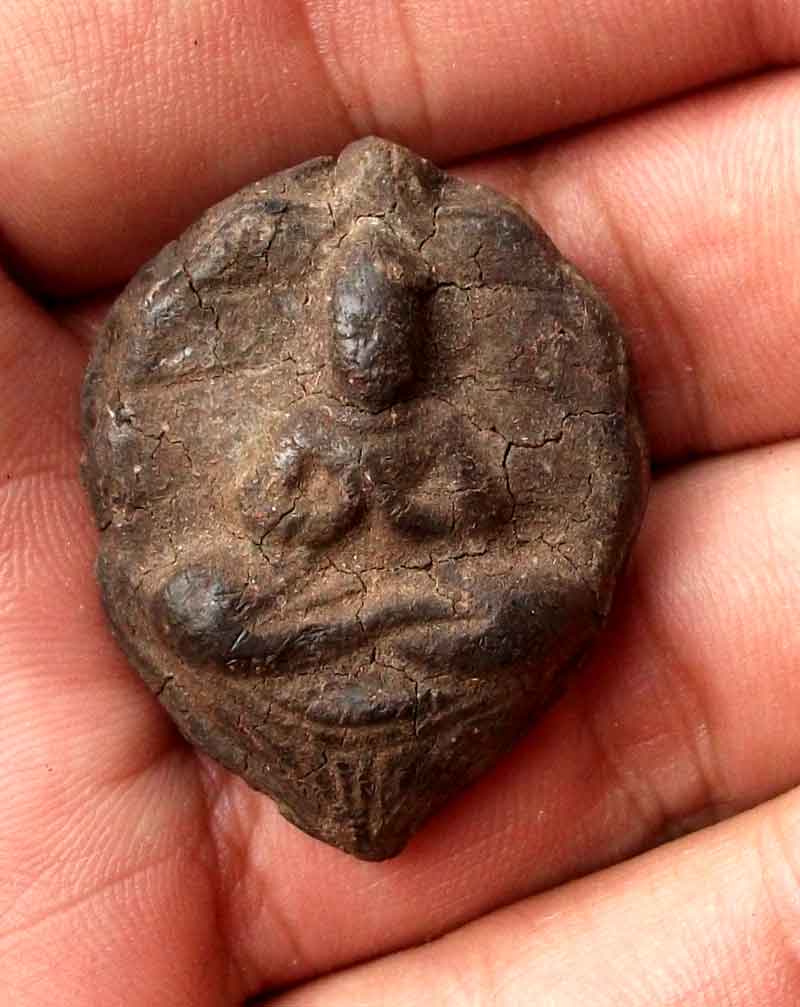 พระพิมพ์พนมมือ โพธิ์เต็ม เนื้อช๊อคโกแลต ท่านพ่อลี วัดป่าคลองกุ้ง