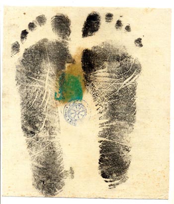 @ผ้ายันต์รอยเท้า ลพ.ปี้ วัดลานหอย จ.สุโขทัย@