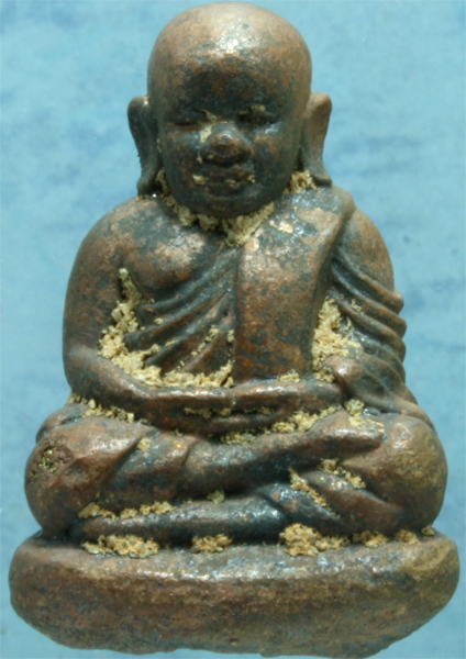 รูปหล่อนวโลหะผิวไฟ หลวงพ่อเงิน วัดบางคลาน รุ่นกองทุน 53 พิมพ์เบ้าทุบ