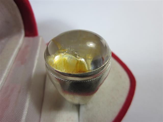 แหวนชายเงินแท้92.5%พลอยโป่งข่ามใส แก้วเข้าแก้ว สวยๆ ราคาไม่แพง