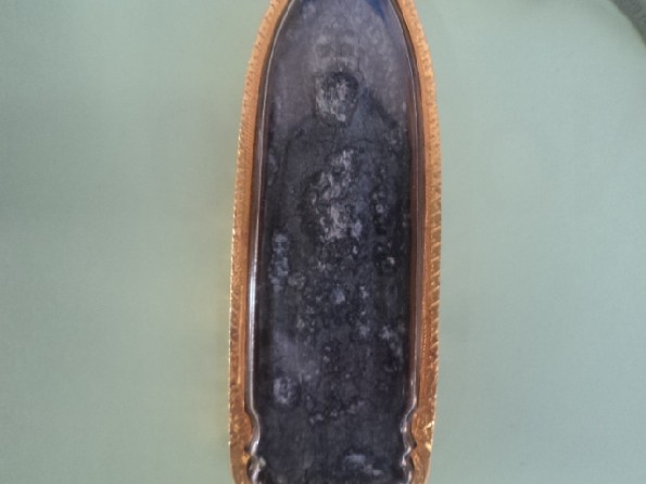 พระร่วงหลังรางปืน เนื้อชินเขียว 