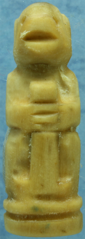 อนุมานไม้พุดซ้อนแกะ หลวงพ่อฟู วัดบางสมัคร มีจาร สูง 3.5 ซ.ม.