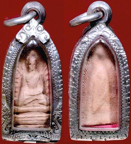 พระรอดแสงตา กรุวัดมหาวัน จ.ลำพูน สภาพสวยมากหายาก หร้อมตลับเงินสวย ๆ