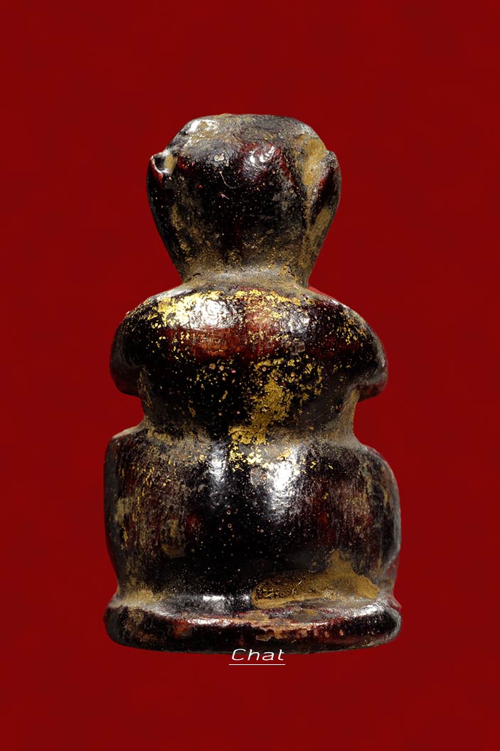 พระปิดตาไม้แกะเก่า ก้นอุดชันโรง