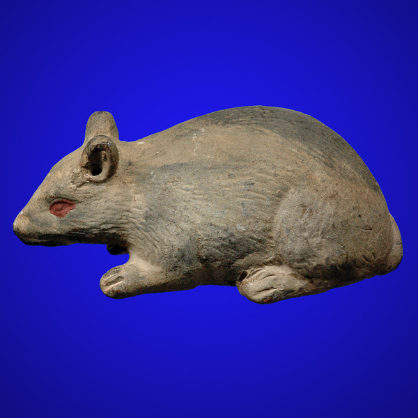 หนูหลวงพ่อครื้น เนื้อดิน ขนาด 2 นิ้วครึ่ง