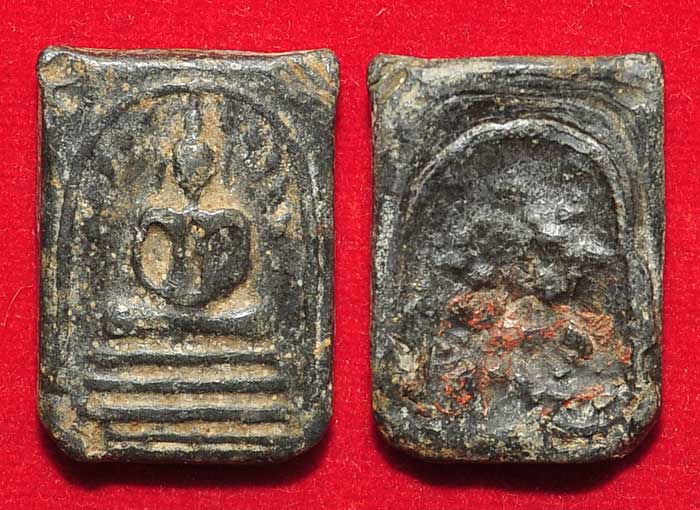 สมเด็จเนื้อตะกั่ว+แผ่นปั๊มลพ.โอภาสี เก่าๆไม่ทราบที่