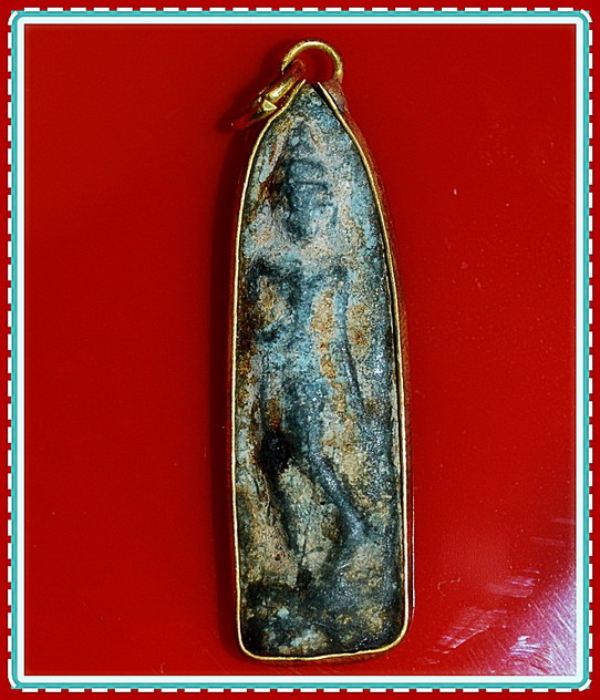 [Auto] jantra42 -  พระปางลีลาพิมพ์สองหน้า เนื้อชินเขียว ศิลป์สุโขทัย