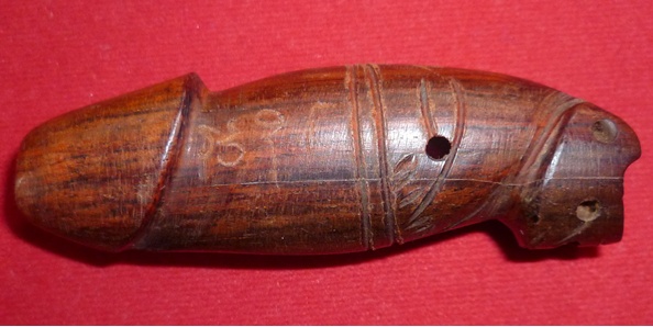 [Auto] ธรณ์ - ปลัดขิก 2 ด้าน ไม้แกะ มีจาร มีกริ่ง