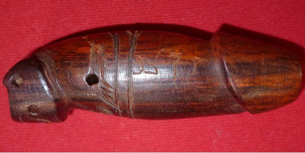 [Auto] ธรณ์ - ปลัดขิก 2 ด้าน ไม้แกะ มีจาร มีกริ่ง