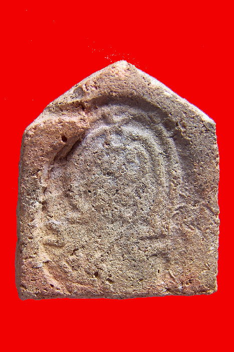 พระเนื้อดินพิมย์หนุมานหลังยันต์