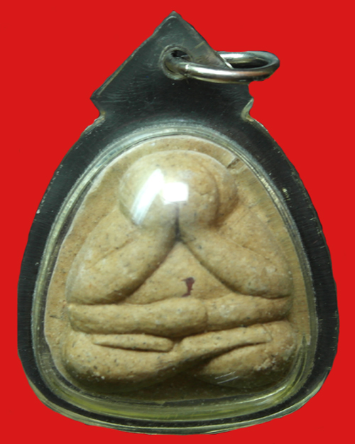 ปิดตา หลวงพ่อแดงวัดช่องลม หน้าฝังพลอยแดง หลังเกศา