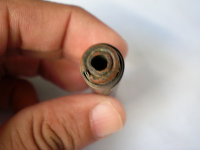 ตะกรุดหลวงพ่อเตียง เนื้อทองฝาบาตร 