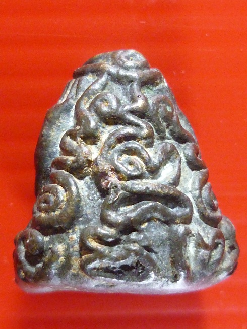 ปิดตาหลวงพ่อทับ เนื้อสัมฤทธิ์พิมพ์เศียรบาตร