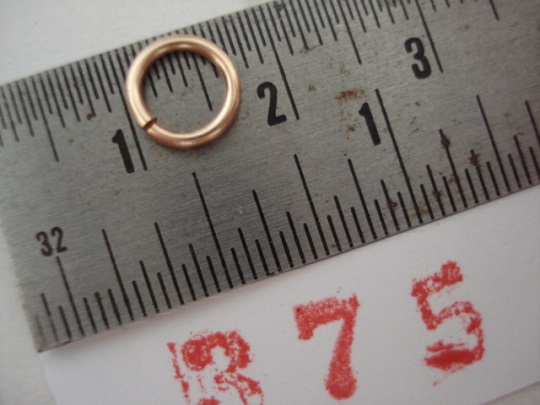 ห่วงกลมทองเค แท้ 9k [rose gold ] ขนาด 7mm  