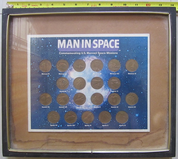 เหรียญที่ระลึก MAN IN SPACE...Copyright,1969 Glendinning Companies,Inc.