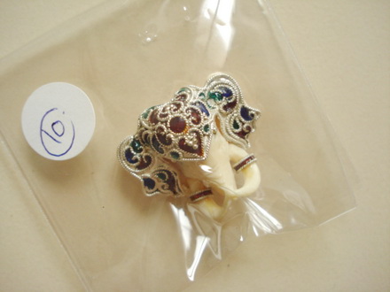 หน้าช้าง (ทรงเครื่องเงิน ลงยา) 
