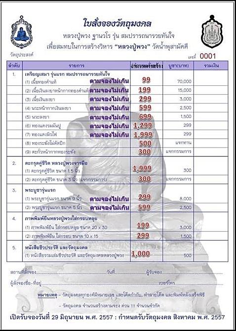 เปิดจองหลวงปู่พวง วัดน้ำพุสามัคคี ชุดเหรียญเสมา สมปรารถนารวยทันใจ ราคาวัด!!!