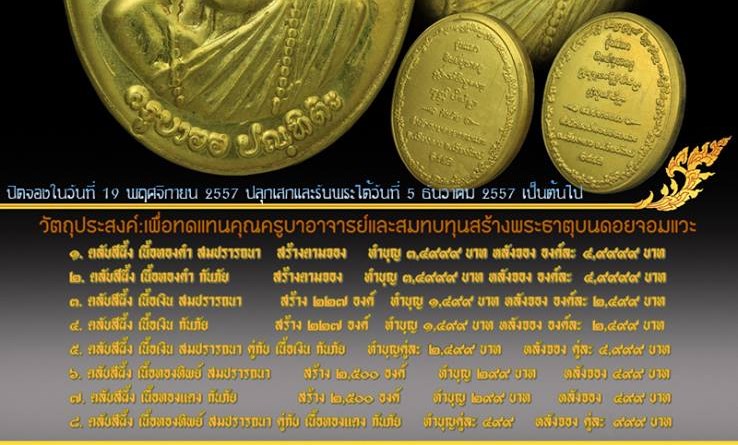 เชิญสั่งจอง ตลับสีผึ้งบูชาครู รุ่นแรก ครูบาออ ปัณฑีต๊ะ อ.เชียงดาว จ.เชียง