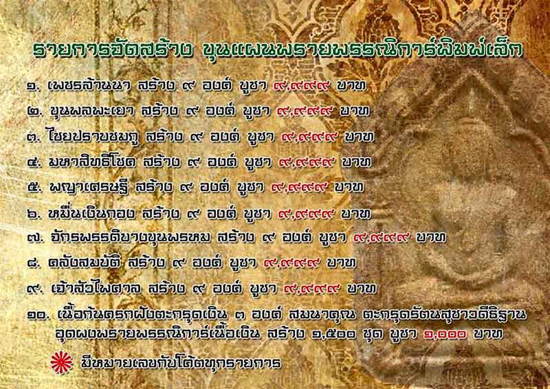 ขุนแผนพรายพรรณิการ์พิมพ์เล็ก แม่ฝ้ายคำ...วัดสันป่าม่วง