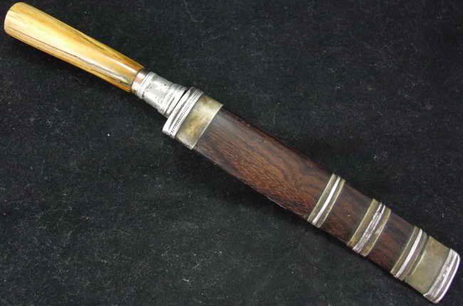 +++ 15000 เอาไป มีดด้ามงาฝักไม้ 7 นิ้ว หลวงพ่อกัน ยุคต้น +++